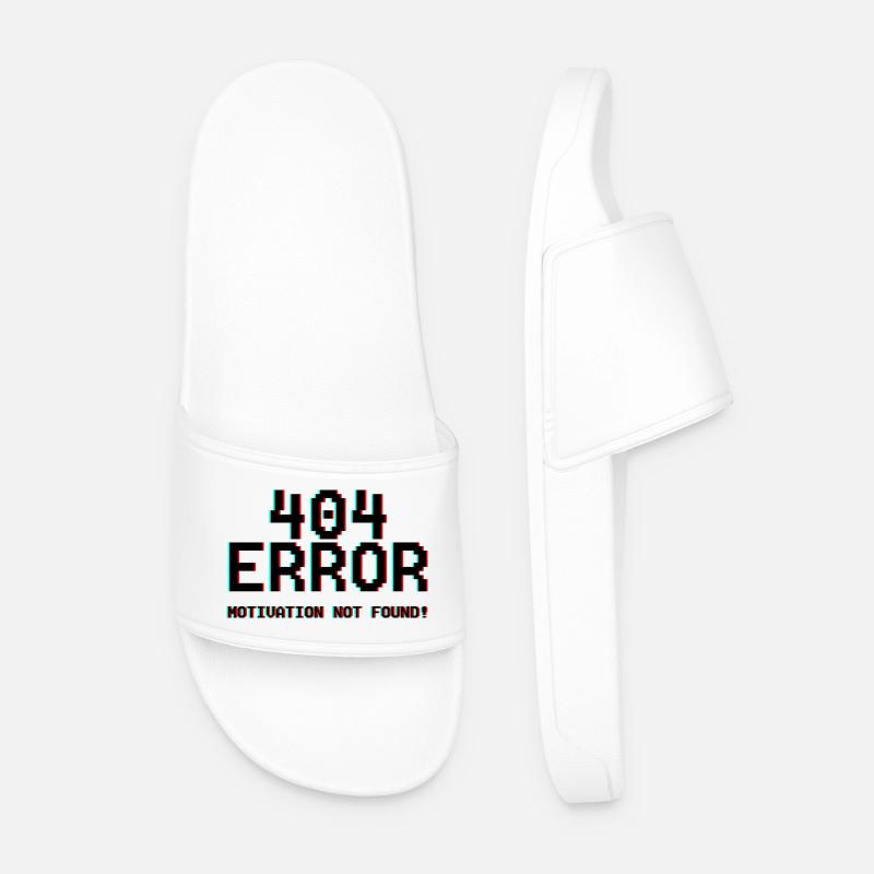 Not Found Glitch Neon 404 - Männer Badelatschen - Weiß