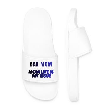 Bad Mom Life Issue - Men’s Pool Sliders - white - Front