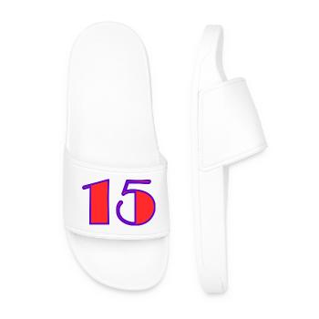 15. 15 YEARS. 15th ANNIVERSARY. 15 YEAR ANNIVERSARY. - Men’s Pool Sliders - white - Front