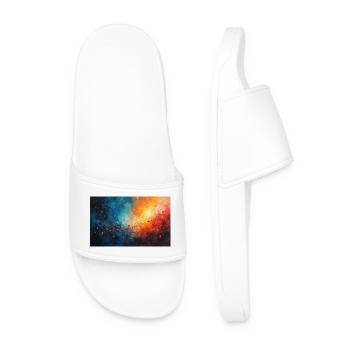 Aube Cosmic Abstract Splash - Claquettes Homme - blanc - Devant