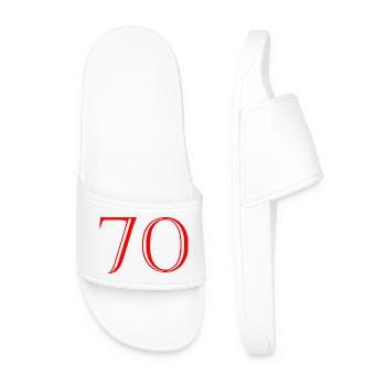 70. 70 ANS. 70e ANNIVERSAIRE. ANNIVERSAIRE 70 ANS. - Claquettes Homme - blanc - Devant