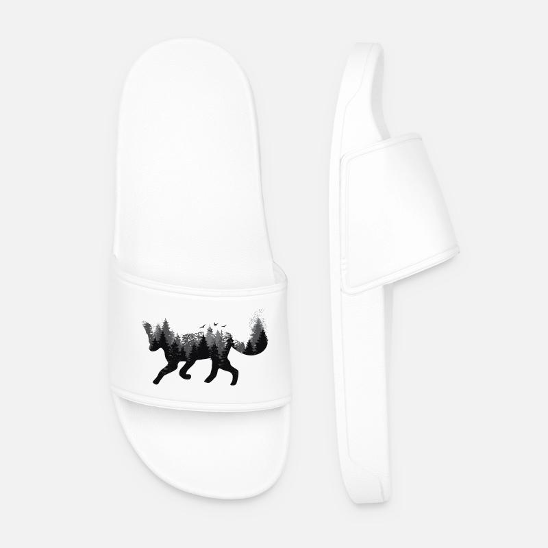 Fox & Forest - Men’s Pool Sliders - white