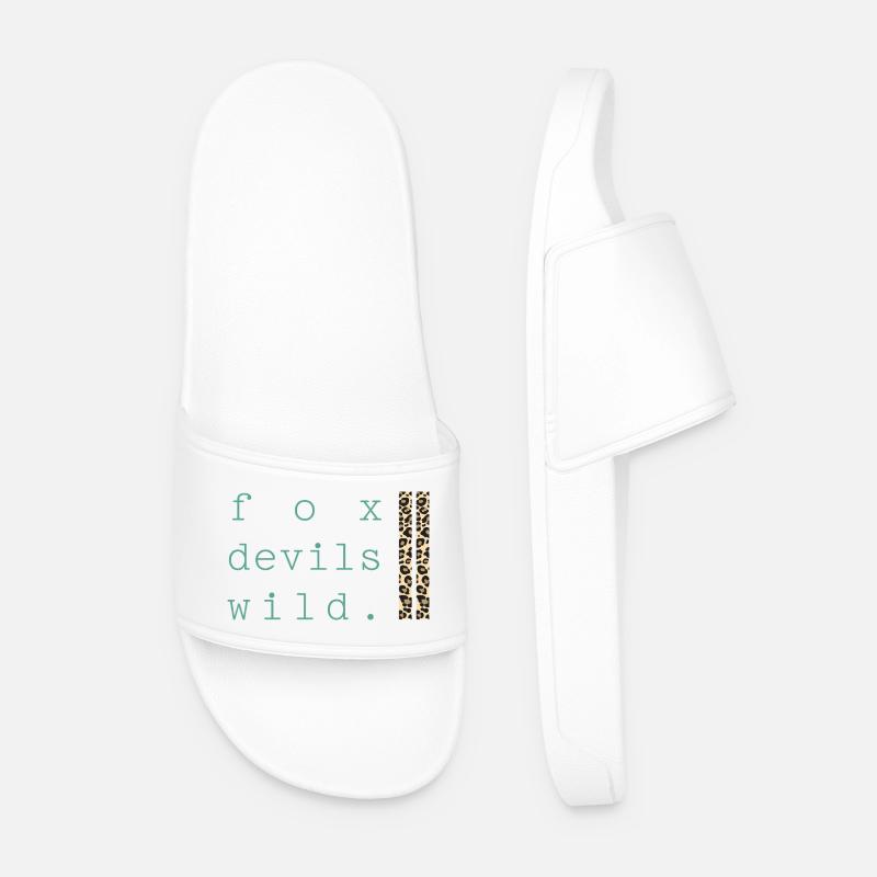 Fox Devil Wild Leopard - Men’s Pool Sliders - white
