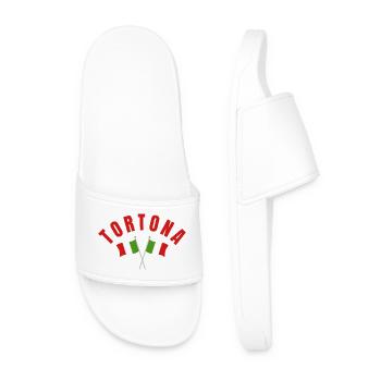 Tortona Drapeaux italiens - Claquettes Homme - blanc - Devant