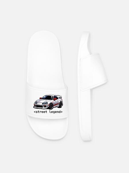 90s JDM Street Legend - Men’s Pool Sliders - white