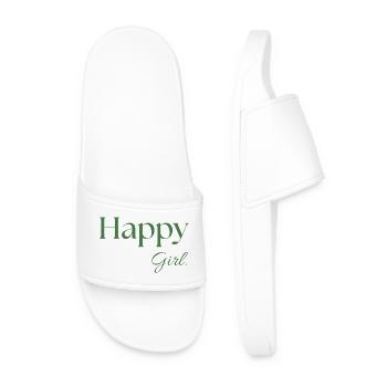 Happy Girl. - Men’s Pool Sliders - white - Front