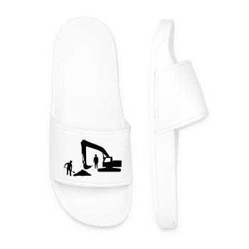 Équipe de camions-benne – Ouvriers des sables - Claquettes Homme - blanc - Devant