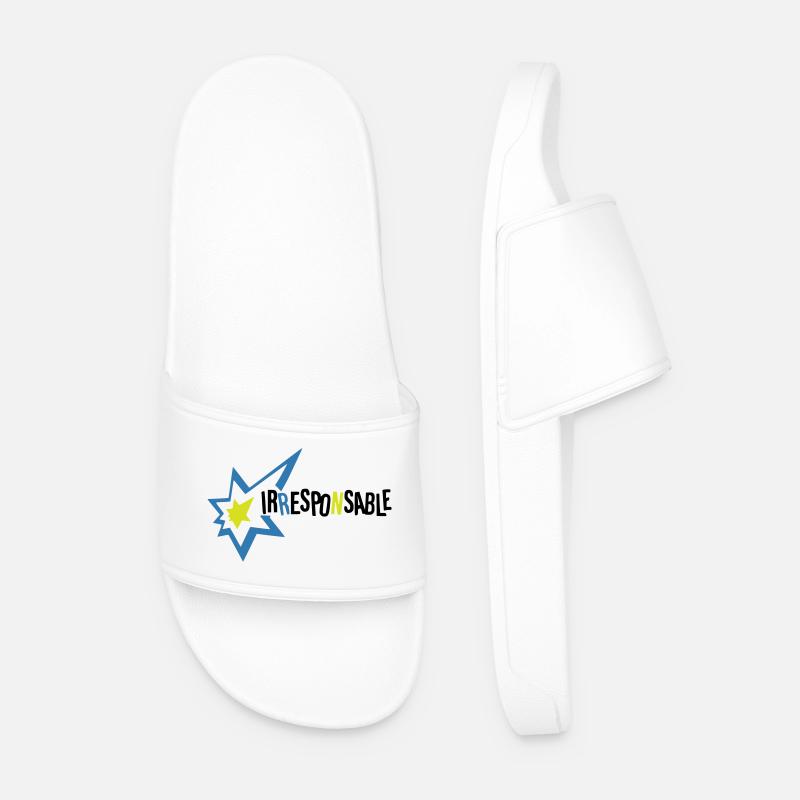 Irresponsable - Claquettes Homme - blanc