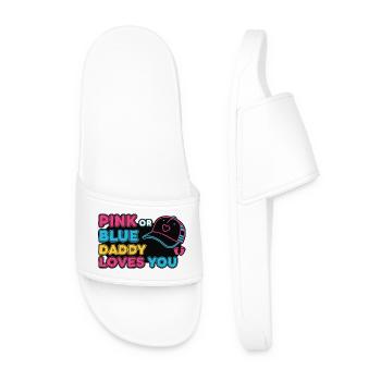 Révélation du genre : rose ou bleu Papa t’aime, bébé - Claquettes Homme - blanc - Devant