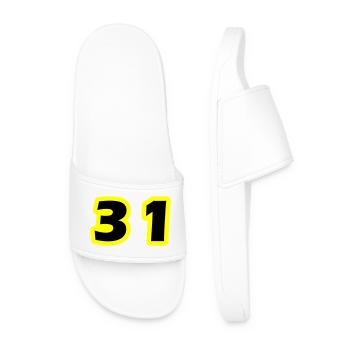 31 Number symbol - Men’s Pool Sliders - white - Front