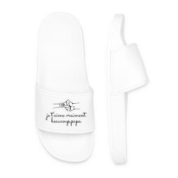Trousse de Toilette Personnalisée Papa - Claquettes Homme - blanc - Devant