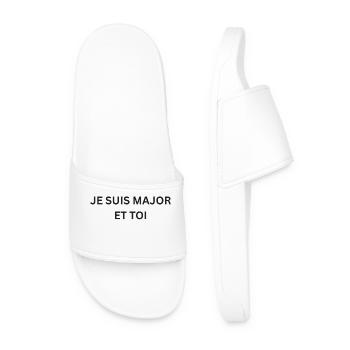 Major super pouvoir homme - Claquettes Homme - blanc - Devant