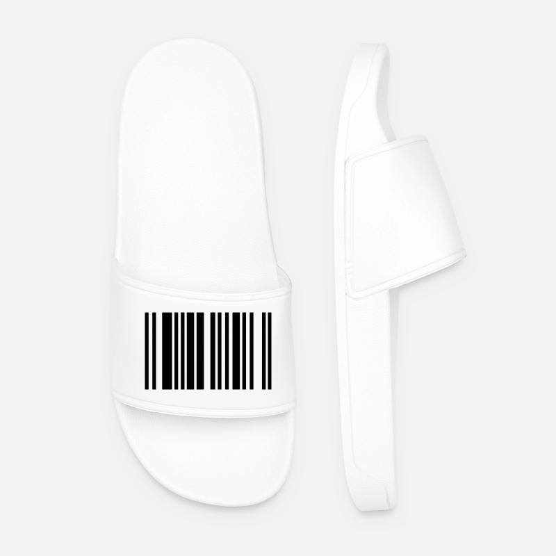barcode - Men’s Pool Sliders - white