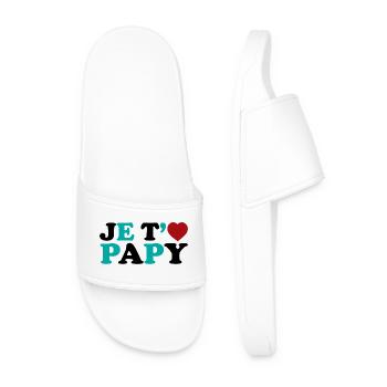 I love you Grandpa - Men’s Pool Sliders - white - Front