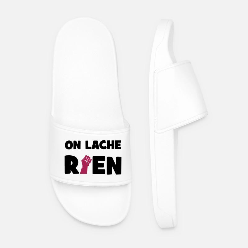 On lâche rien ! - Männer Badelatschen - Weiß