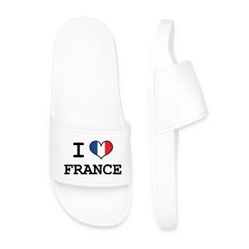 I Love France - Claquettes Homme - blanc - Devant