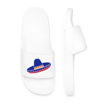 Sombrero Azul de Fiesta - Men’s Pool Sliders - white - Front
