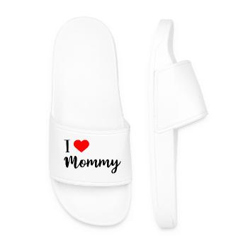 i love mommy - Männer Badelatschen - Weiß - Vorne