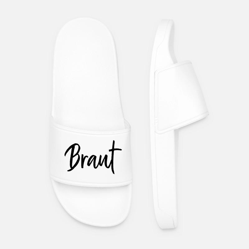 Bride's hen party bachelorette party - Men’s Pool Sliders - white