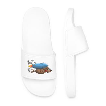 Fusée chien - Claquettes Homme - blanc - Devant