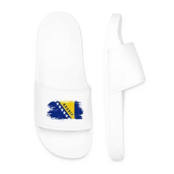 Bosnia Vintage Flag / Gift Sarajevo - Men’s Pool Sliders - white - Front