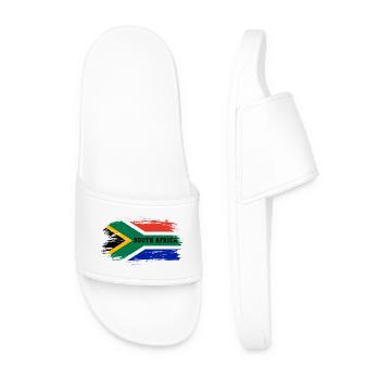 South Africa Flag / Gift Cape Town Johannesburg - Men’s Pool Sliders - white - Front