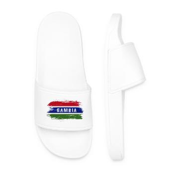 Drapeau de la Gambie / Cadeau Banjul Afrique - Claquettes Homme - blanc - Devant