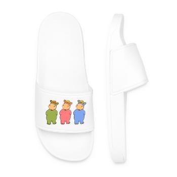 hippo - Men’s Pool Sliders - white - Front