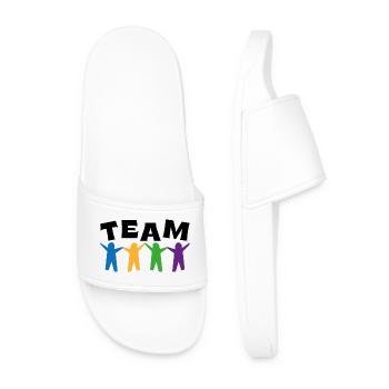 Team - Männer Badelatschen - Weiß - Vorne
