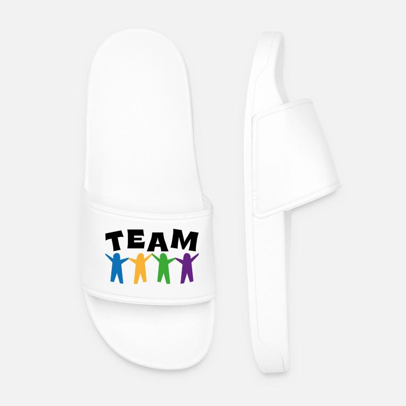 team - Men’s Pool Sliders - white