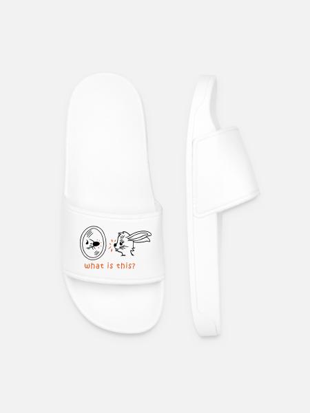 Spiegelbild Hase und Maus - Men’s Pool Sliders - white