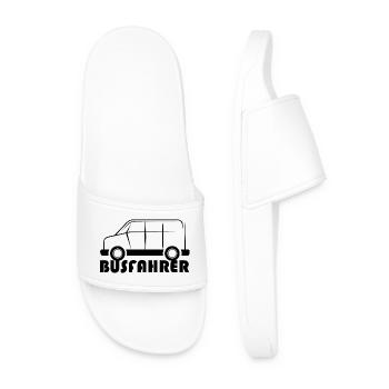 busfahrer bus auto van suv symbol Logo icon Grafik - Männer Badelatschen - Weiß - Vorne