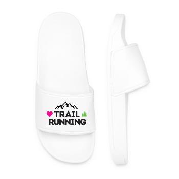 Ich liebe Trailrunning - Männer Badelatschen - Weiß - Vorne