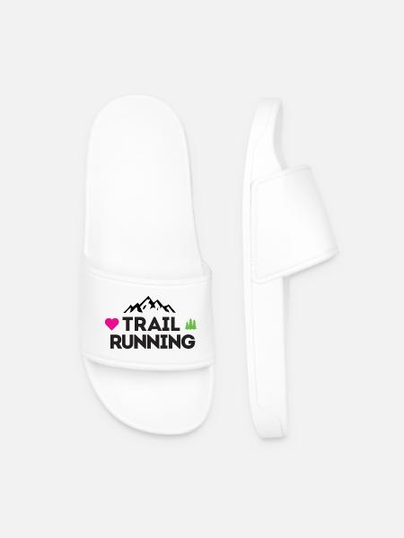 I love Trail Running - Men’s Pool Sliders - white