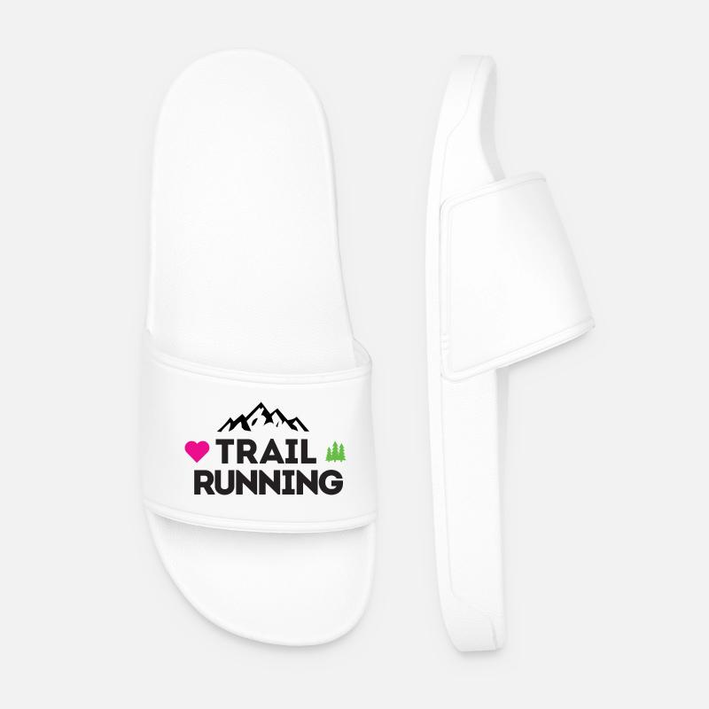 Ich liebe Trailrunning - Männer Badelatschen - Weiß