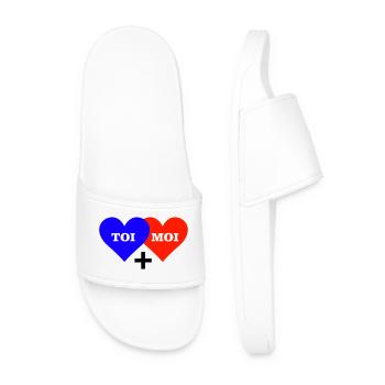TOI MOI COEUR - Claquettes Homme - blanc - Devant
