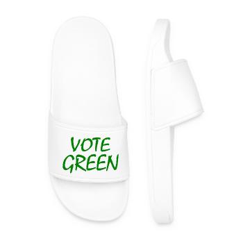 Vote green - Männer Badelatschen - Weiß - Vorne