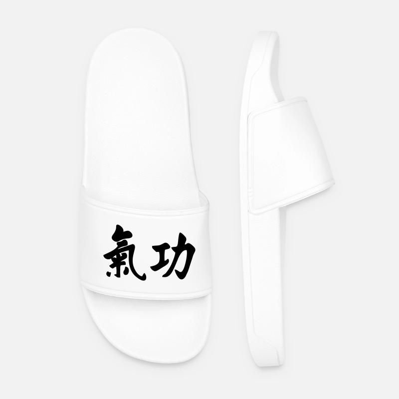 QI gong horizontal - Men’s Pool Sliders - white