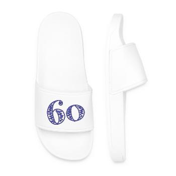 60 ANS. 60e ANNIVERSAIRE. ANNIVERSAIRE 60 ANS. 60 - Claquettes Homme - blanc - Devant