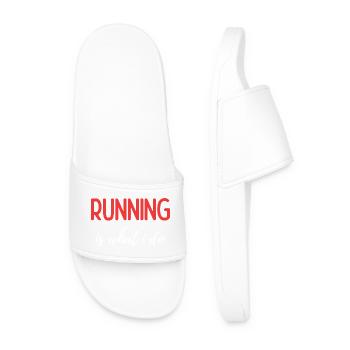 Running is What I Do - Men’s Pool Sliders - white - Front