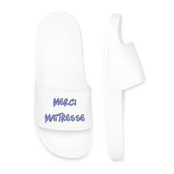 MAÎTRESSE. MERCI. MERCI MAÎTRESSE - Claquettes Homme - blanc - Devant