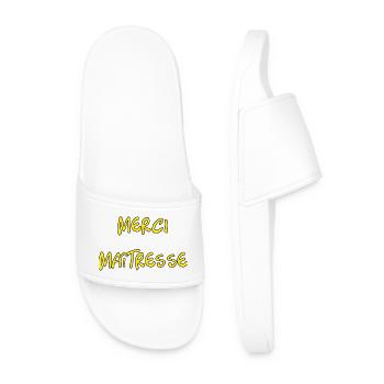 MAÎTRESSE. MERCI. MERCI MAÎTRESSE - Claquettes Homme - blanc - Devant
