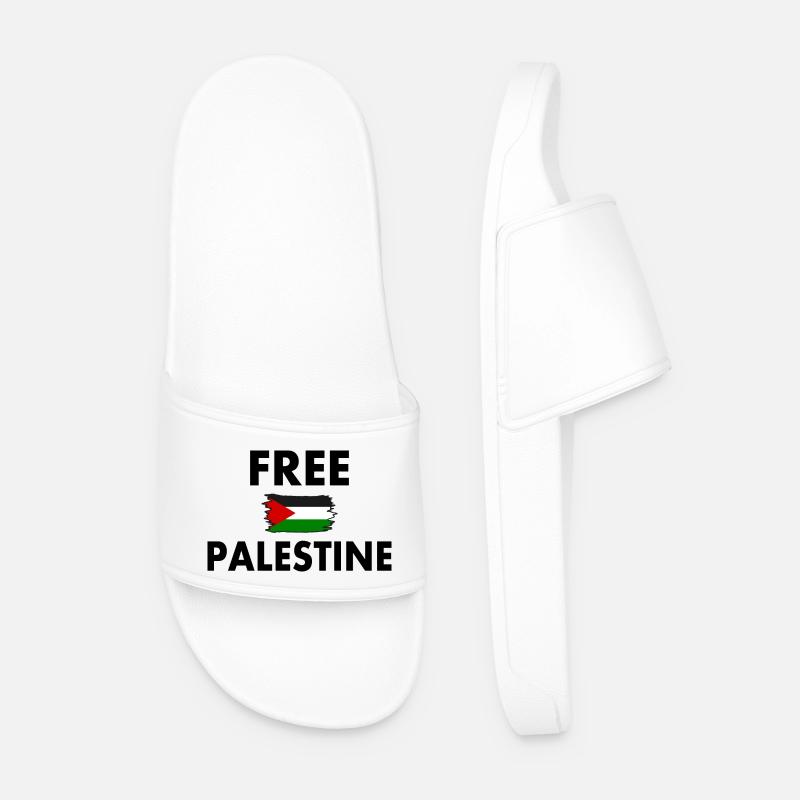 Free palestine - Männer Badelatschen - Weiß
