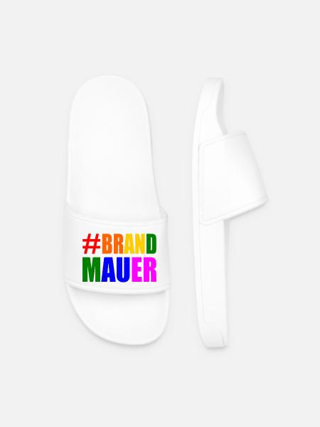 brandmauer - Männer Badelatschen - Weiß
