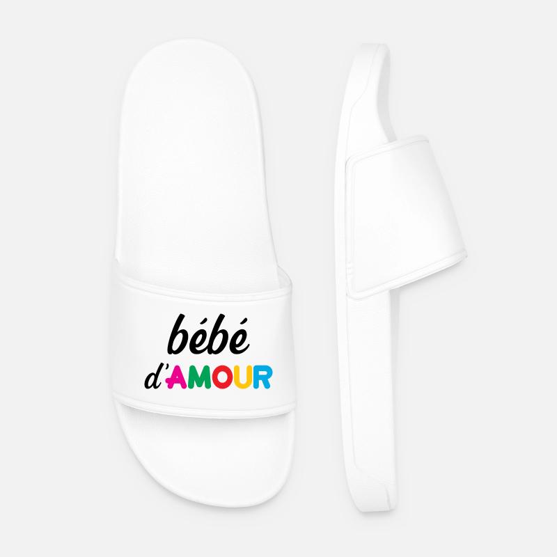 Liebe Baby - Männer Badelatschen - Weiß
