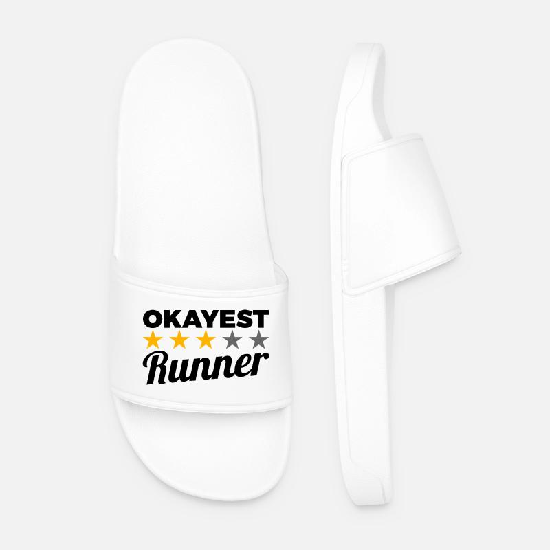 Funny Runner - Men’s Pool Sliders - white