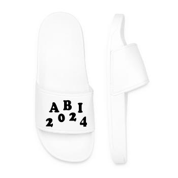 Abi 2024 - Männer Badelatschen - Weiß - Vorne