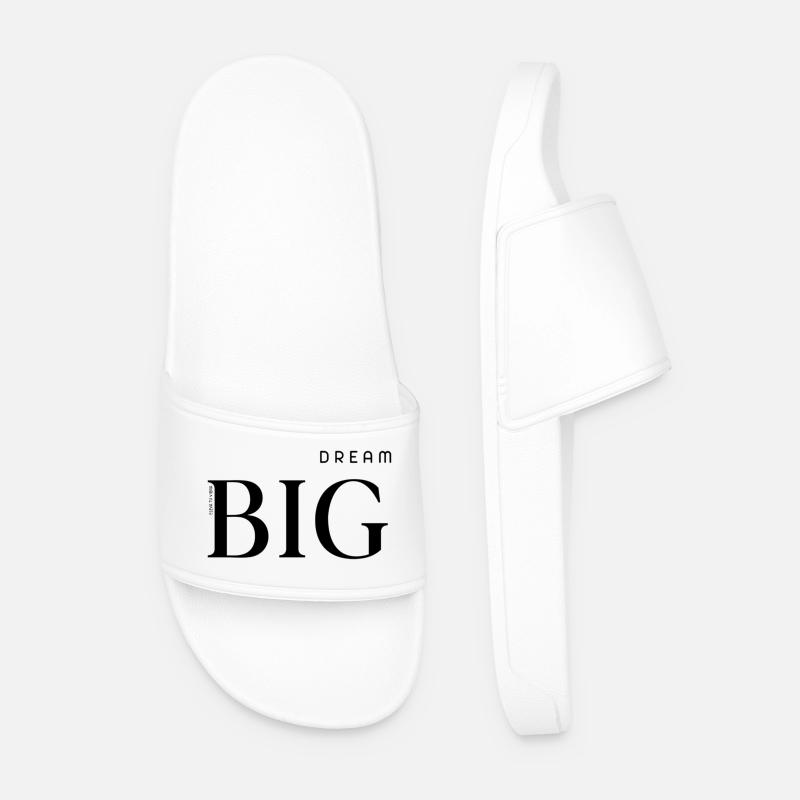 DREAM BIG⭐ - Men’s Pool Sliders - white