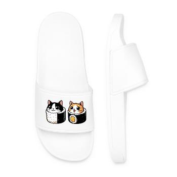 Neko Maki Mix : Le Chat Sushi - Claquettes Homme - blanc - Devant
