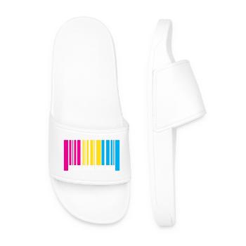 LGBT Pride Month - I Was Born This Way (Pansexual) - Men’s Pool Sliders - white - Front